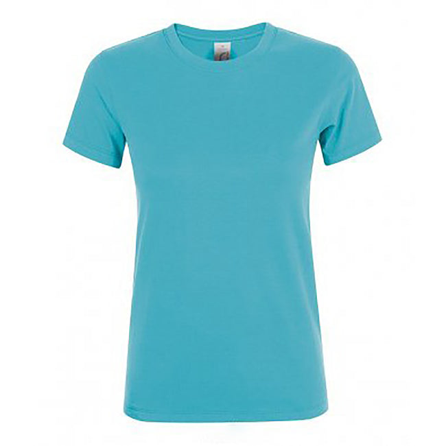 Atoll blue - Front - SOLS Womens-Ladies Regent Short Sleeve T-Shirt