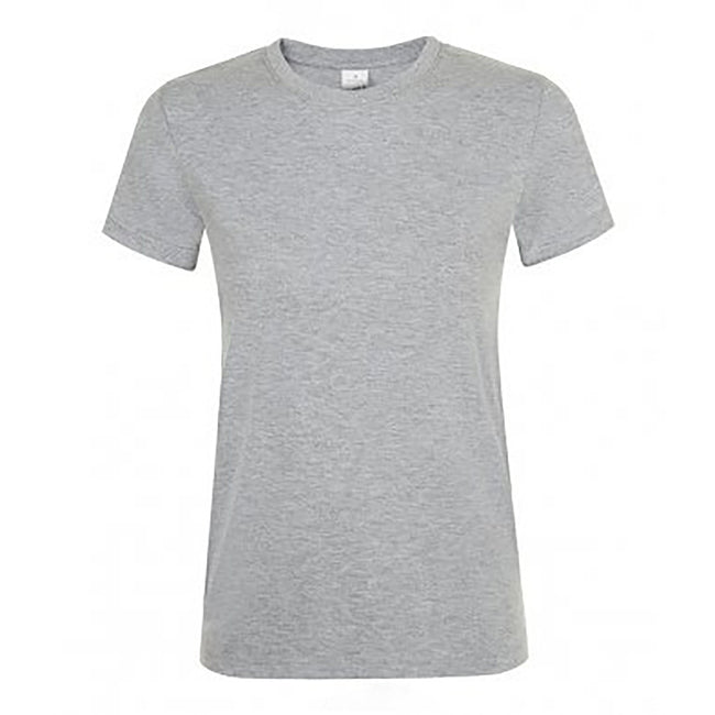 Grey Marl - Front - SOLS Womens-Ladies Regent Short Sleeve T-Shirt