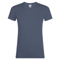 Denim - Front - SOLS Womens-Ladies Regent Short Sleeve T-Shirt