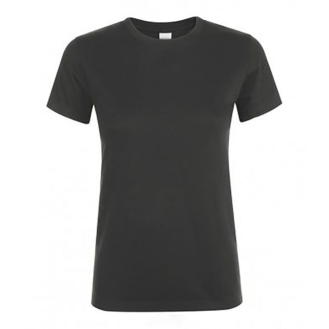 Dark Grey - Front - SOLS Womens-Ladies Regent Short Sleeve T-Shirt