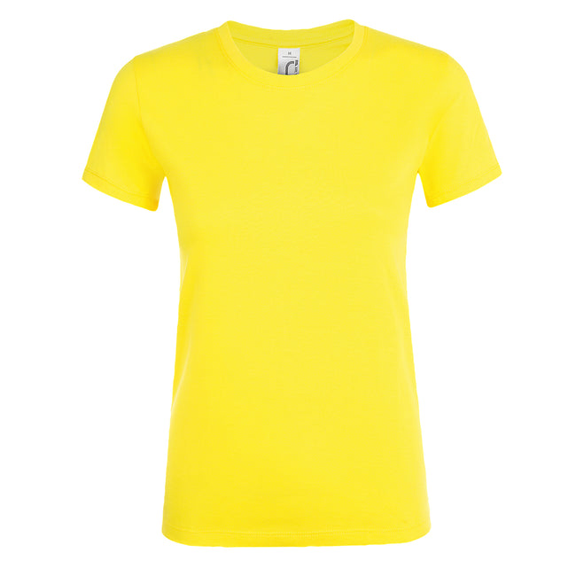 Lemon - Front - SOLS Womens-Ladies Regent Short Sleeve T-Shirt