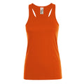 Orange - Front - SOLS Womens-Ladies Justin Sleeveless Vest