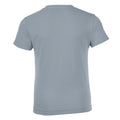 Pure Grey - Side - SOLS Childrens-Kids Regent Short Sleeve Fitted T-Shirt