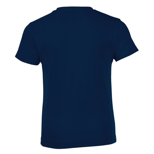 French Navy - Side - SOLS Childrens-Kids Regent Short Sleeve Fitted T-Shirt
