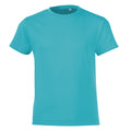 Atoll Blue - Front - SOLS Childrens-Kids Regent Short Sleeve Fitted T-Shirt