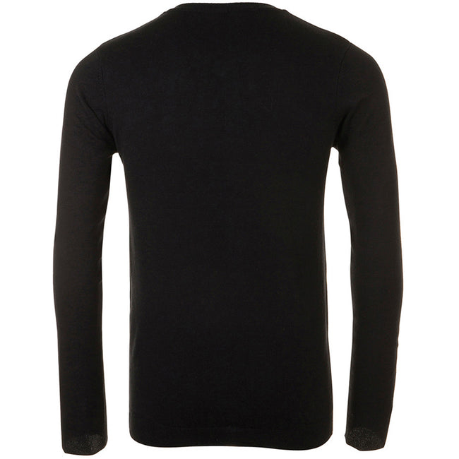 Black - Back - SOLS Mens Glory V Neck Sweater