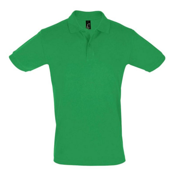 Kelly Green - Front - SOLS Mens Perfect Pique Short Sleeve Polo Shirt