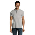 Pure Grey - Back - SOLS Mens Perfect Pique Short Sleeve Polo Shirt