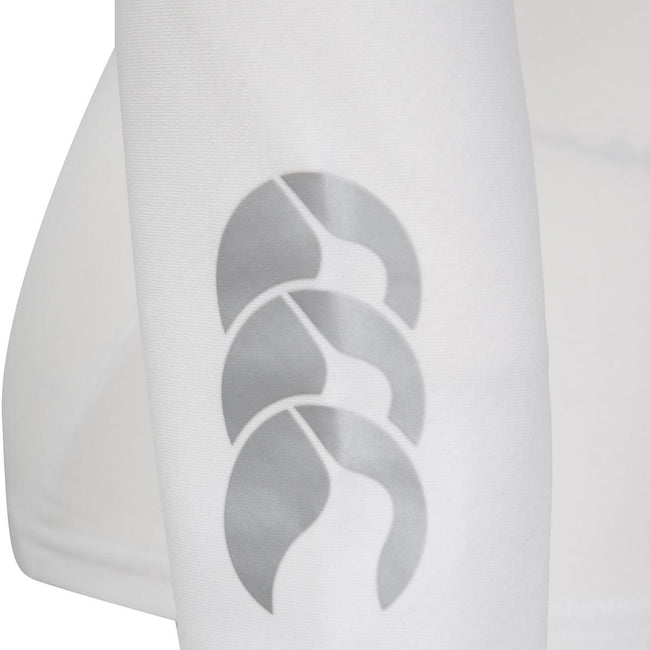White - Side - Canterbury Childrens-Kids Long Sleeve ThermoReg Base Layer Top