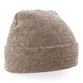 Heather Oatmeal - Back - Beechfield Unisex Original Cuffed Beanie Winter Hat