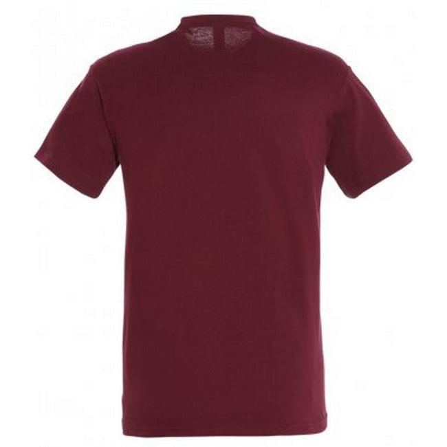 Burgundy - Back - SOLS Mens Regent Short Sleeve T-Shirt