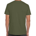 Military Green - Side - Gildan Mens Soft Style Ringspun T Shirt