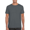 Charcoal - Back - Gildan Mens Soft Style Ringspun T Shirt