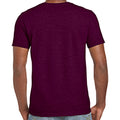 Maroon - Side - Gildan Mens Soft Style Ringspun T Shirt