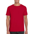 Red - Side - Gildan Mens Soft Style Ringspun T Shirt