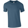 Indigo Blue - Front - Gildan Mens Soft Style Ringspun T Shirt