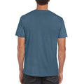 Indigo Blue - Side - Gildan Mens Soft Style Ringspun T Shirt