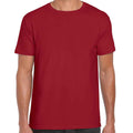 Cardinal Red - Back - Gildan Mens Soft Style Ringspun T Shirt