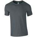 Charcoal - Front - Gildan Mens Soft Style Ringspun T Shirt