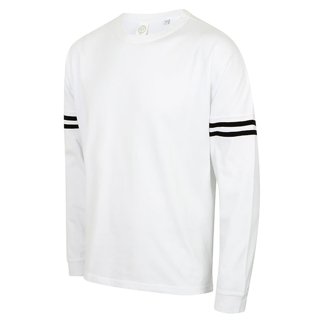 White - Side - Skinnifit Unisex Adults Drop Shoulder SF Logo Sweatshirt