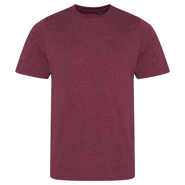 Heather Burgundy - Front - AWDis Mens Tri Blend T Shirt