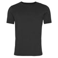Washed Jet Black - Front - AWDis Mens Washed T Shirt