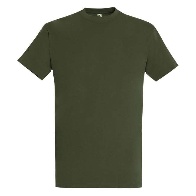 Army - Front - SOLS Mens Imperial Heavyweight Short Sleeve T-Shirt