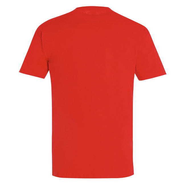 Red - Back - SOLS Mens Imperial Heavyweight Short Sleeve T-Shirt