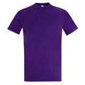 Dark Purple - Front - SOLS Mens Imperial Heavyweight Short Sleeve T-Shirt