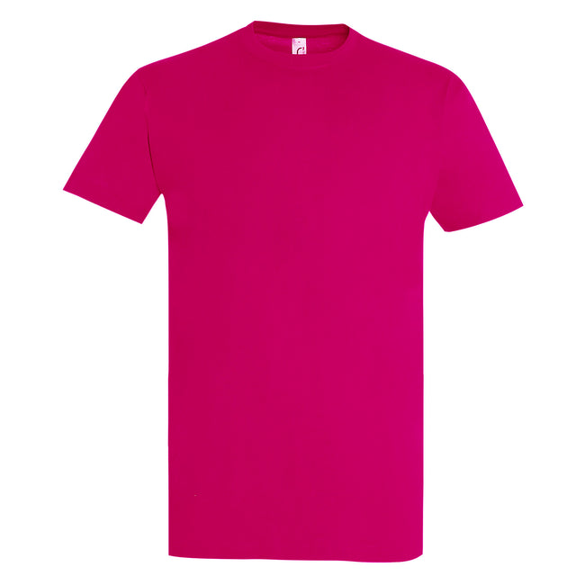 Fuchsia - Front - SOLS Mens Imperial Heavyweight Short Sleeve T-Shirt
