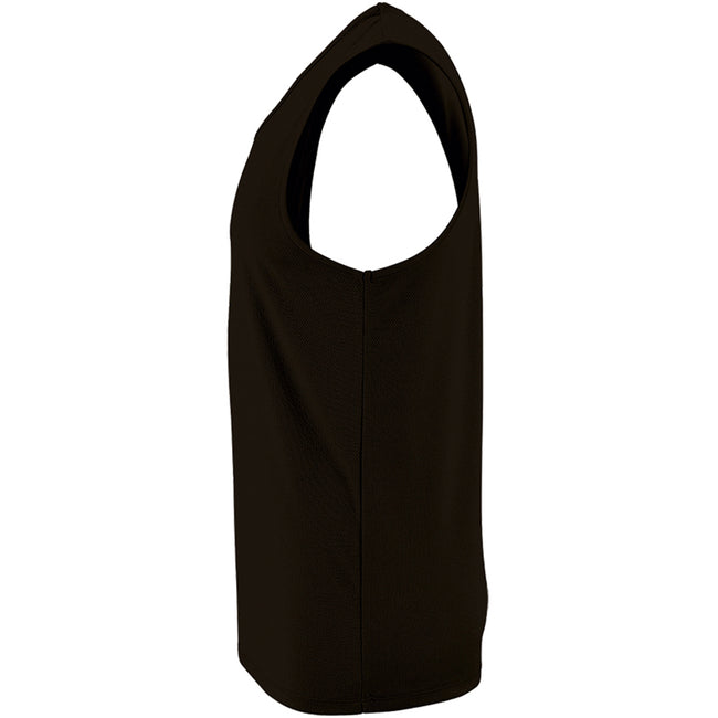 Black - Side - SOLS Mens Performance Tank Top
