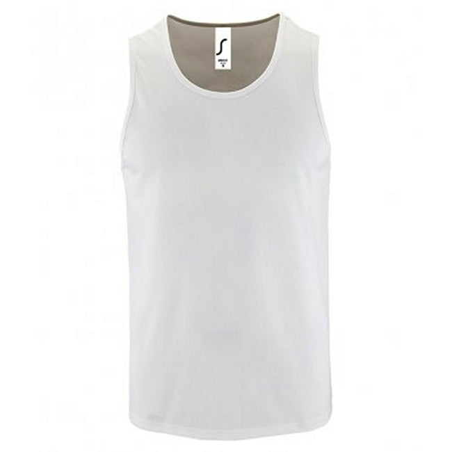 White - Front - SOLS Mens Performance Tank Top