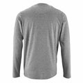 Grey Marl - Back - SOLS Mens Imperial Long Sleeve T-Shirt
