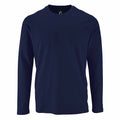 French Navy - Front - SOLS Mens Imperial Long Sleeve T-Shirt