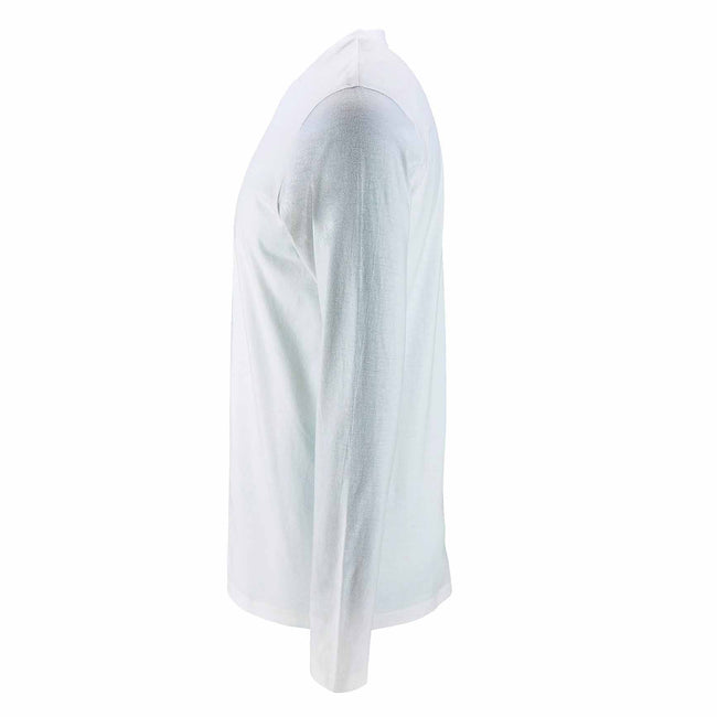 White - Side - SOLS Mens Imperial Long Sleeve T-Shirt
