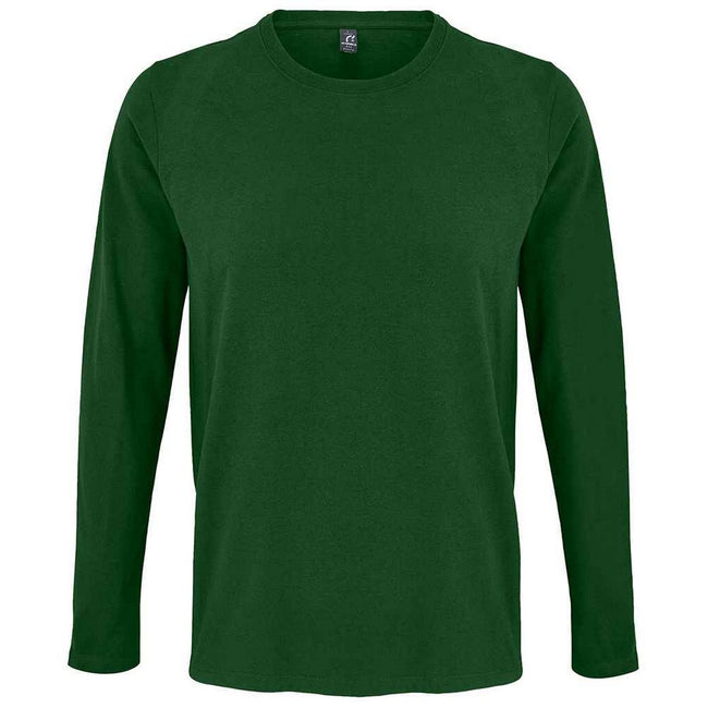 Bottle Green - Front - SOLS Mens Imperial Long Sleeve T-Shirt