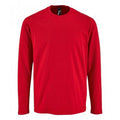 Red - Front - SOLS Mens Imperial Long Sleeve T-Shirt