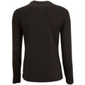 Deep Black - Back - SOLS Womens-Ladies Imperial Long Sleeve T-Shirt