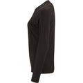 Deep Black - Side - SOLS Womens-Ladies Imperial Long Sleeve T-Shirt