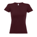 Burgundy - Front - SOLS Womens-Ladies Imperial Short-Sleeved T-Shirt