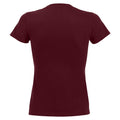 Burgundy - Back - SOLS Womens-Ladies Imperial Short-Sleeved T-Shirt