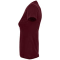 Burgundy - Side - SOLS Womens-Ladies Imperial Short-Sleeved T-Shirt