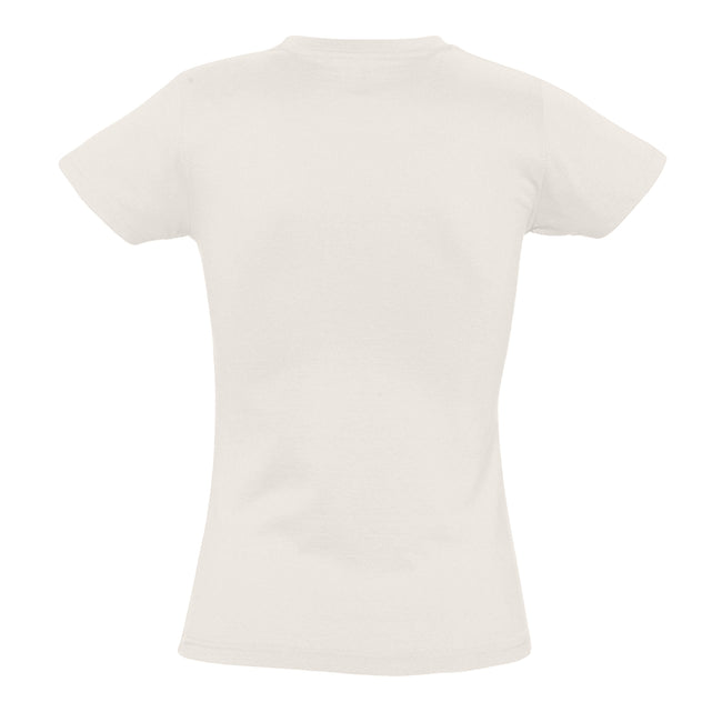 Off White - Back - SOLS Womens-Ladies Imperial Short-Sleeved T-Shirt