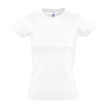 Absolute White - Front - SOLS Womens-Ladies Imperial Short-Sleeved T-Shirt