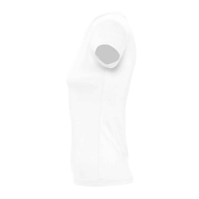 Absolute White - Side - SOLS Womens-Ladies Imperial Short-Sleeved T-Shirt
