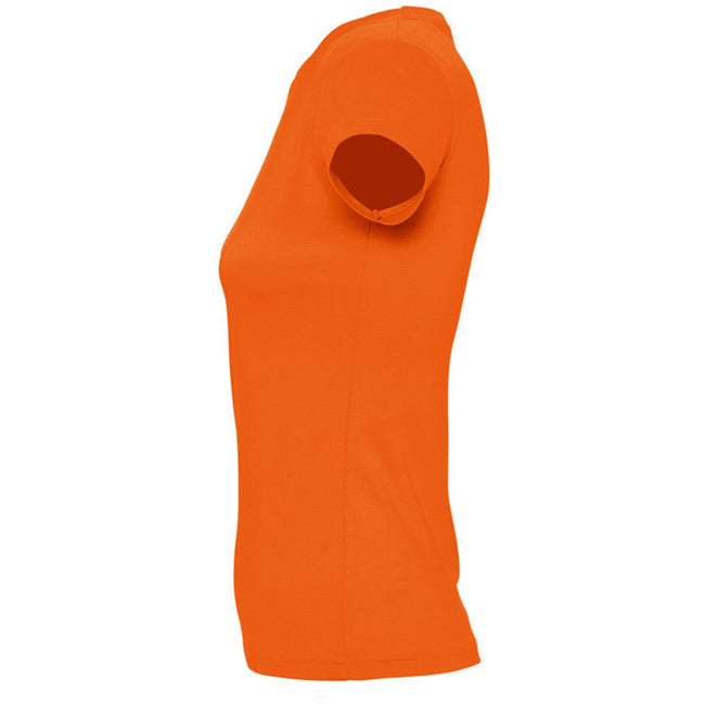 Orange - Side - SOLS Womens-Ladies Imperial Short-Sleeved T-Shirt