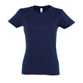 French Navy - Front - SOLS Womens-Ladies Imperial Short-Sleeved T-Shirt