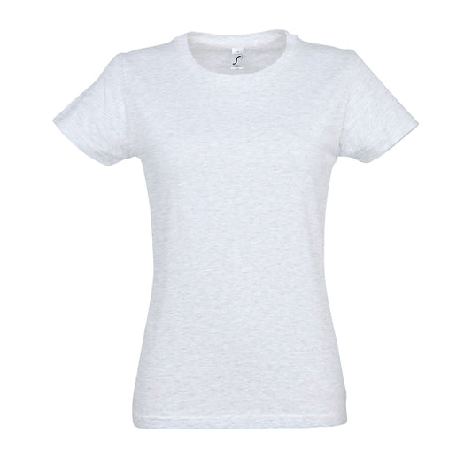 Ash - Front - SOLS Womens-Ladies Imperial Short-Sleeved T-Shirt