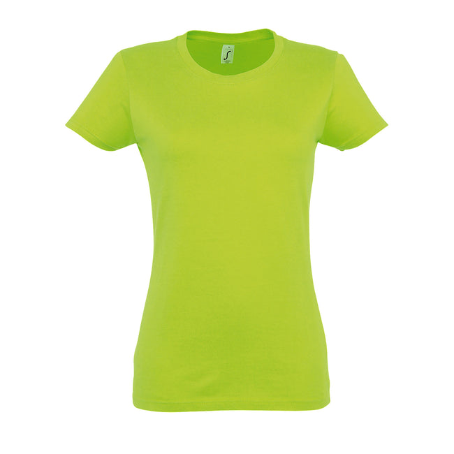 Apple Green - Front - SOLS Womens-Ladies Imperial Short-Sleeved T-Shirt