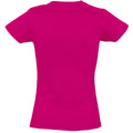 Fuchsia - Back - SOLS Womens-Ladies Imperial Short-Sleeved T-Shirt